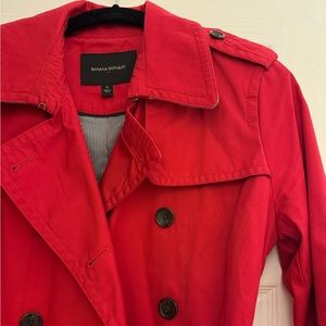 Banana Republic Red Trench Coat